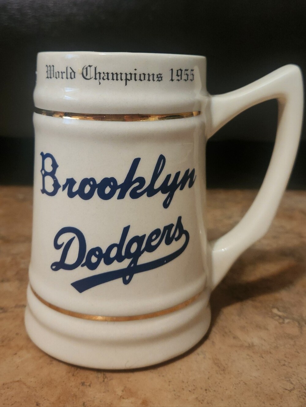 MLB Vintage Brooklyn Dodgers 1955 Championship Stein